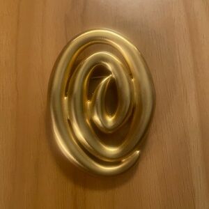 Gold Spiral Statement Brooch
